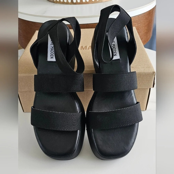 Steve Madden Platform Elastic stretch strap sandals - Picture 4 of 5